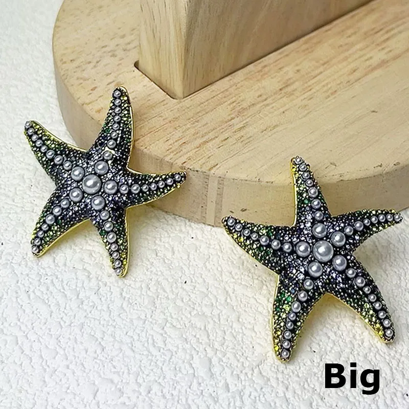 2025 Star Necklace Fashion Fine Jewelry Set for Women Luxury Charms Starfish Necklace Pearl Earring Ring Shell Bracelet Jewelry 5