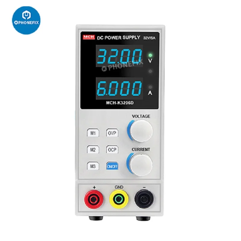 고정밀 MCH K3206D KA3005D 디지털 프로그래밍 가능 DC 전원 공급 장치, 32V 6A 조정 가능한 실험실 전원 공급 장치, 전화 PC 유지 보수