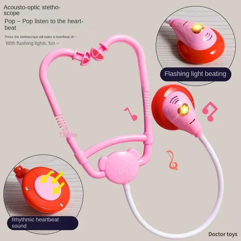 Doctor Nurse Role Play Set Medical Tools with Stethoscope & Injectors in A Pretend Play Trolley Box Ideal Gifts for KidsToys