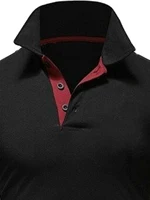 Polo à manches courtes pour hommes, couleur unie, col T-Shirt, confortable, respirant, mode, ajustement basique pour le printemps/été 5