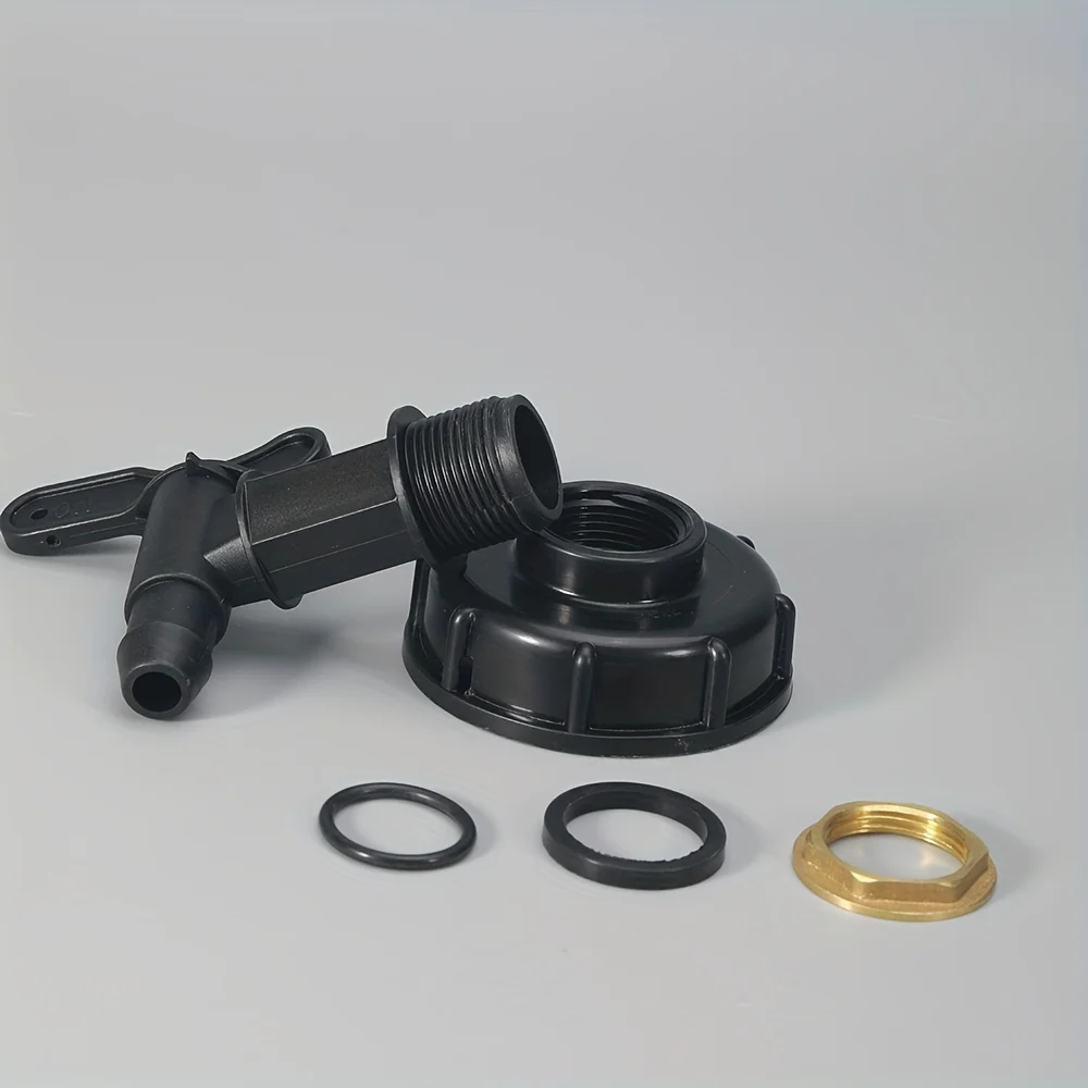 Tank Tap Adapter 1pc 3/4" IBC Tank Tap Adapter Coarse Thread Garden Water Tanks Faucet for 3/4" Hoses Brass Replacement Connector Valves
