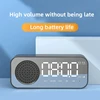 Desktop Alarm Clock Bluetooth wireless audio mini LED mirror digital clock mobile phone speaker stereo audio TF Card FM radio 5
