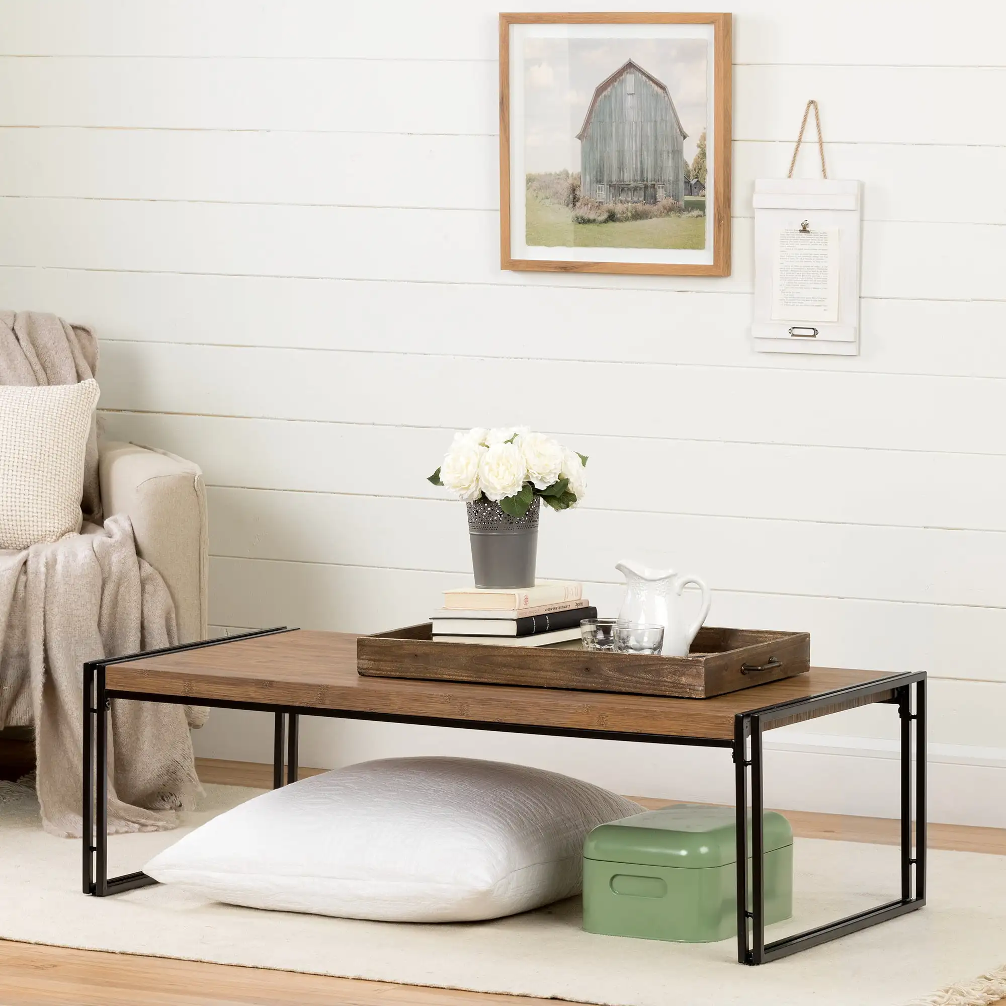 

South Shore Gimetri 48" Coffee Table in Rustic Bamboo