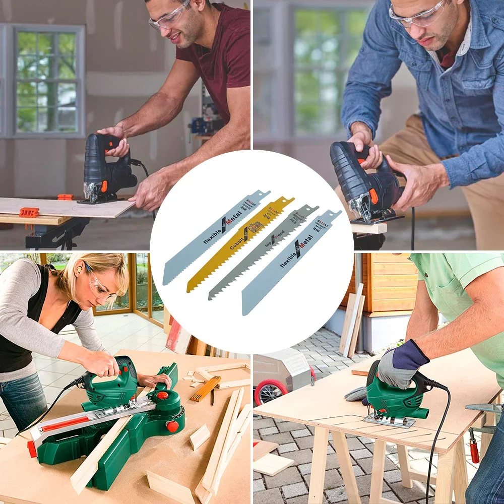 10Pcs Reciprocating Saw Blades Set Saber Saw Blade Combo Wood Metal Cutting High Speed Steel DIY Tools Power Tool Accessories 5