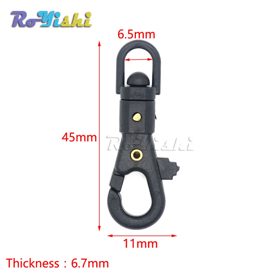 CooBigo Set Di 12 Ferramenta Per Borse: 6 Moschettoni Girevoli E 6 Regolatori In Plastica POM (3/4") - Ideale Per Fai Da Te, Riparazioni E Accessori - 2