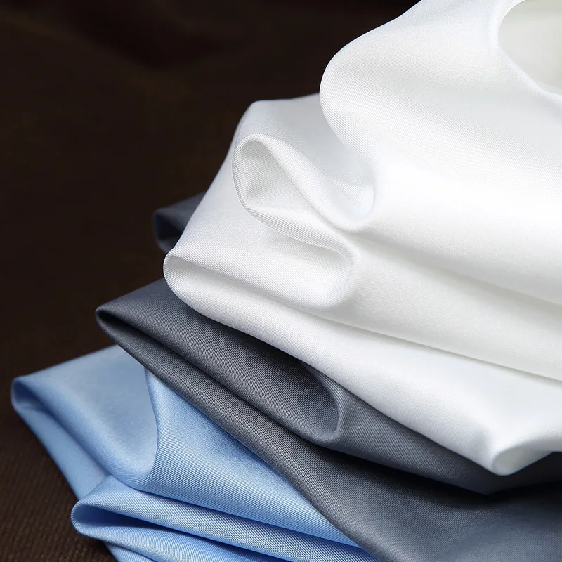 Long Sleeve Shirt Casual Business High Elasticity Soft Cozy No Pockets Thin White Work Shirt Long-sleeved Shirt Men Slim Fit Non-iron Work