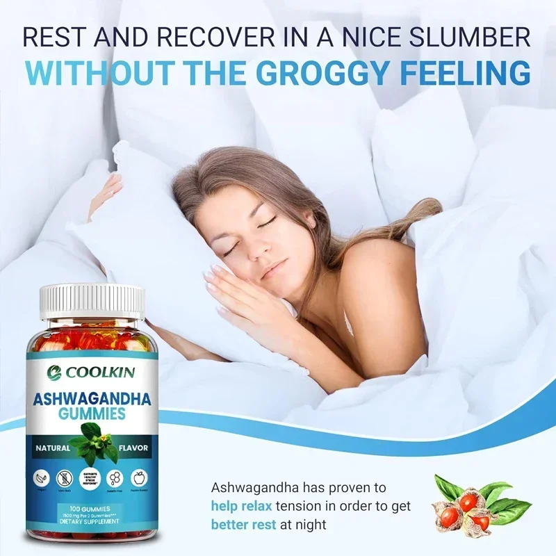 Ashwagandha Gummies-Natural Anxiety Relief Improves Mood Helps with Immunity and Thyroid Function Anti-anxiety ashwagandha supplement