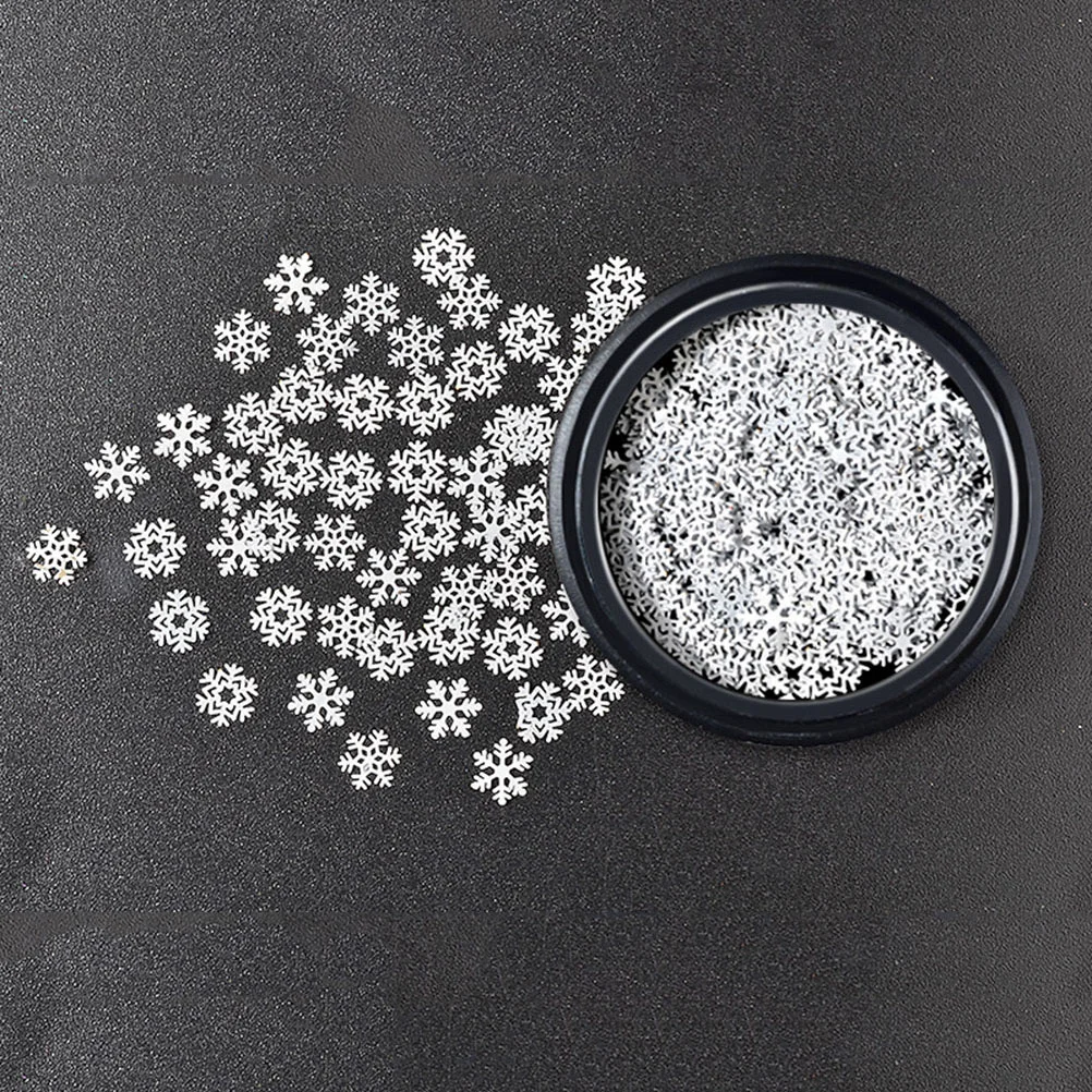 

Snowflake Nail Sequins Christmas 3D Nail Confettis Snowflake Thin Stickers DIY Nail Supplies for