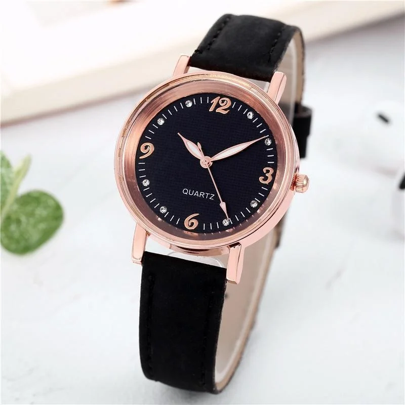 Women's Luxury Leather Band Quartz Bracelet Watch