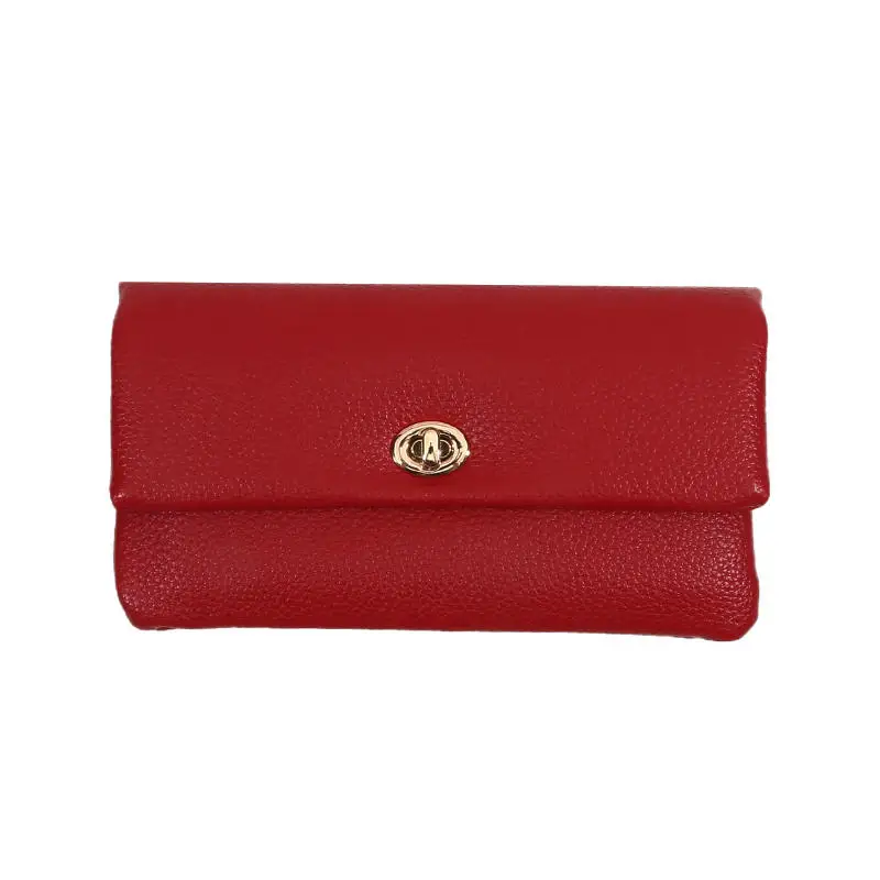 Fashion PU Leather Envelope Wallets Metal Buckle Korean Style Women Long Clutch Bag Zipper Coin Purse Change Bag Outdoor 10