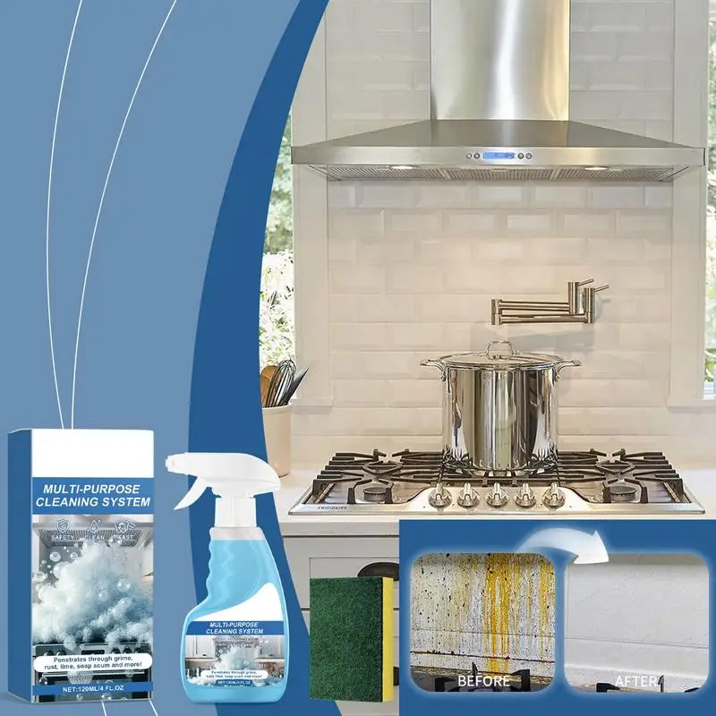 Splash Foam Spray Oven Cleaner Gentle Foam Spray Cleaner Oven Safe Household Cleaners For Range Hoods & Exhaust Fans