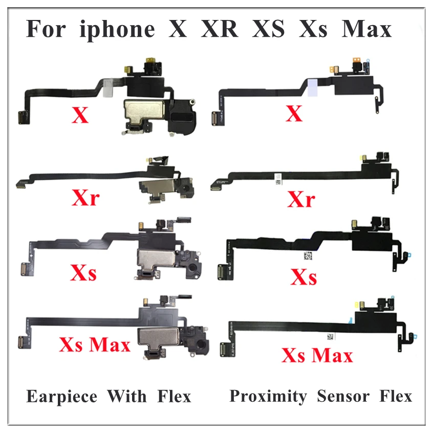 

5Pcs / Lot For iPhone X Xr Xs Max Earpiece Ear Speaker With Proximity Light Sensor Flex Cable Replacement Parts
