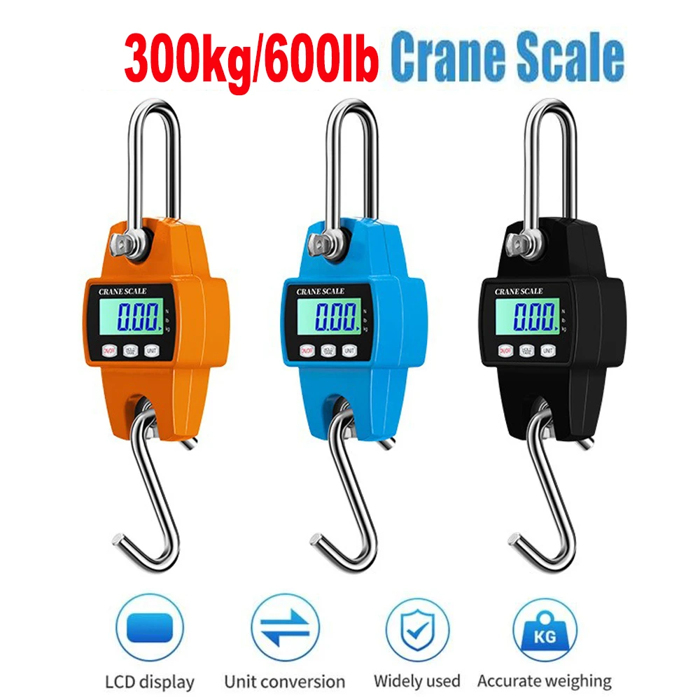 Digital-Hanging-Scale-660LB-300KG-Heavy-Duty-Fish-Crane-Scale-for-Luggage-Weight-Suitcase ...
