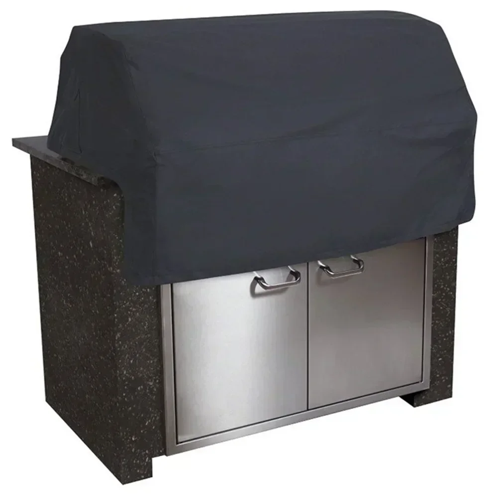 600D Oxford Cloth Cover BBQ Grill Cover Custom-colored Buckles Elastic Cords Laminated Backing Outdoor Camping