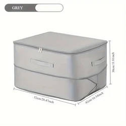 Ultimate Heavy - Duty Self - Compressing Storage Bag - Portable Organizer for Clothes, Blankets & Quilts, Perfect for Closet Tidiness (Grey)