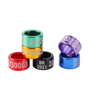 ID 8mm Pigeon Foot Ring RU US UK UA BR CZ ES DZ AU BE BY CA MA FR SA RO LK 30 Country Code + Year + Number Bird Foot Ring 10 Pcs
