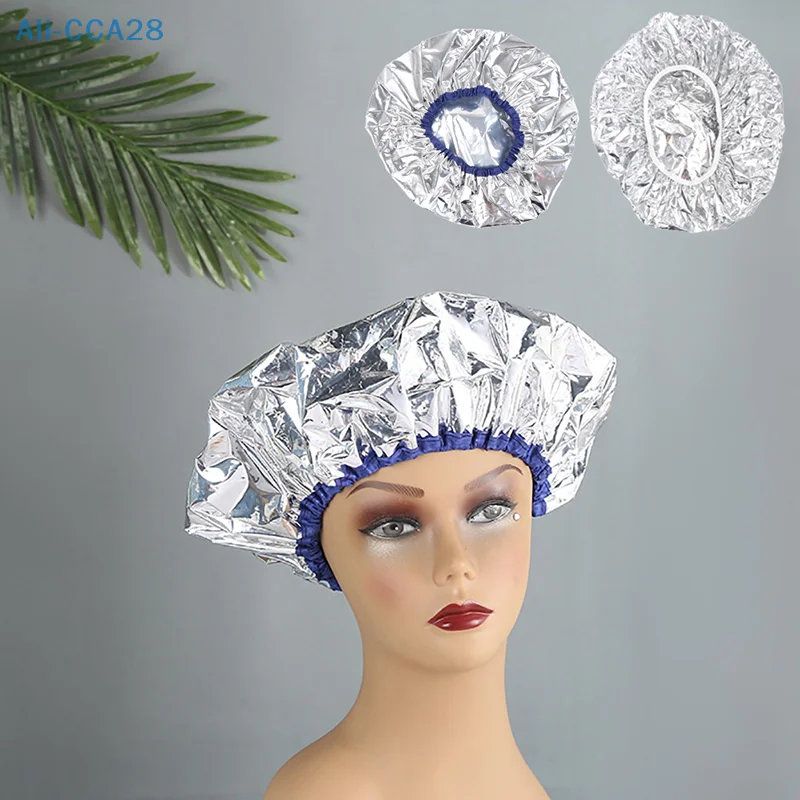 1PC Disposable 8 Wire Thicke Aluminum Foil Cap Elastic Hair Coloring Cap Disposable Heat Shower Cap