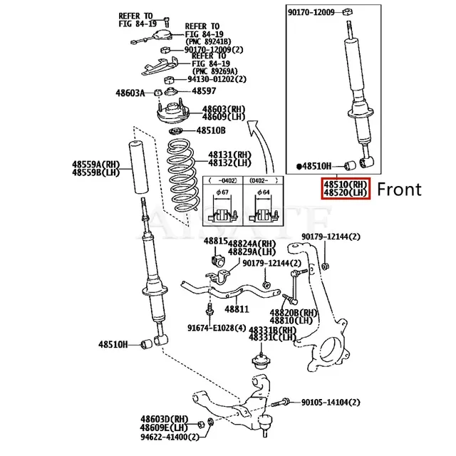 エアサスペンション用フロントショックアブソーバー,トヨタプラド120 Lexus gx470 2003-2009用,ショックアブソーバー48510-60121  AliExpress