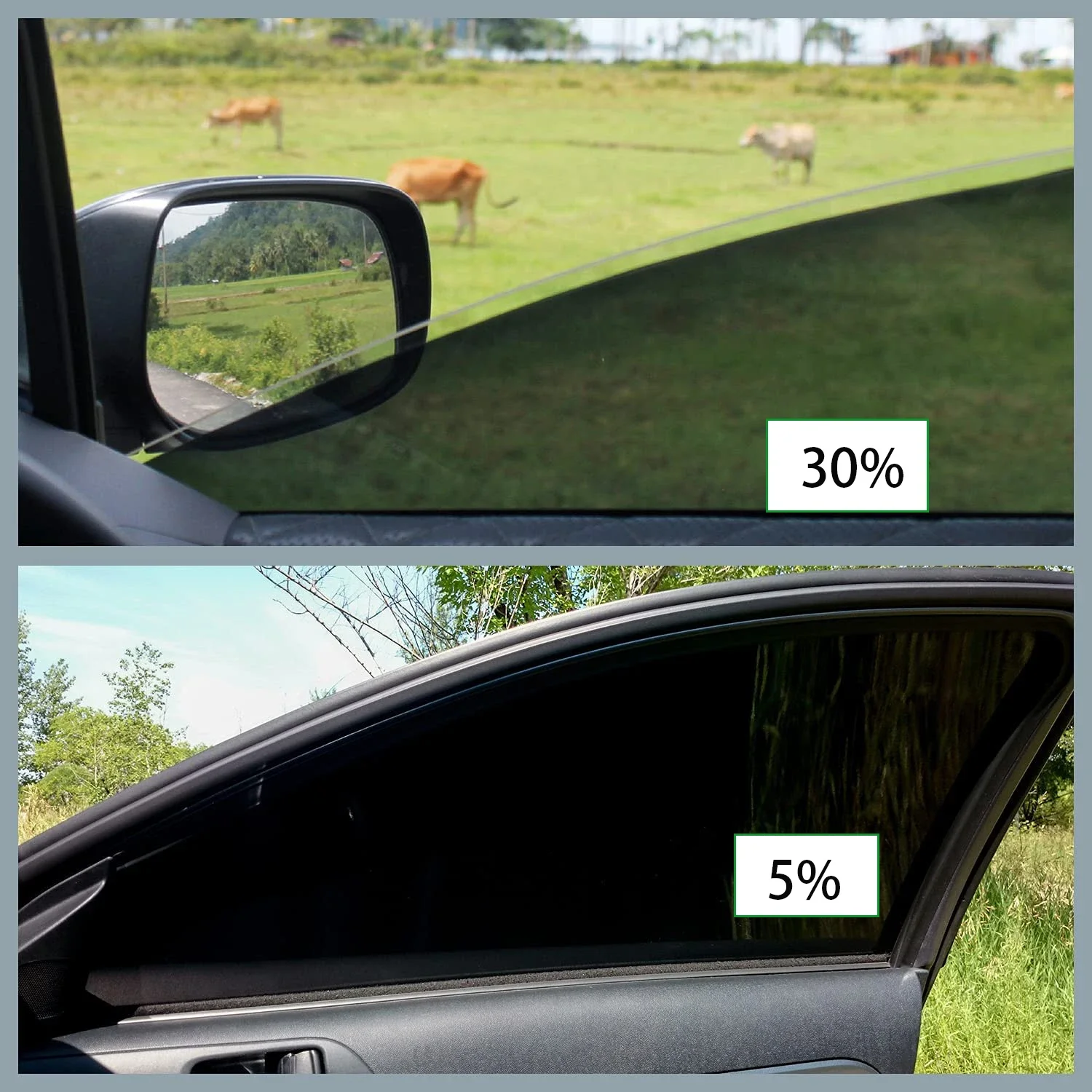 Window Tint Film for Cars Privacy Car Shade Front Windshield Heat & UV Block Blackout Auto Car Windshield Sun Shade