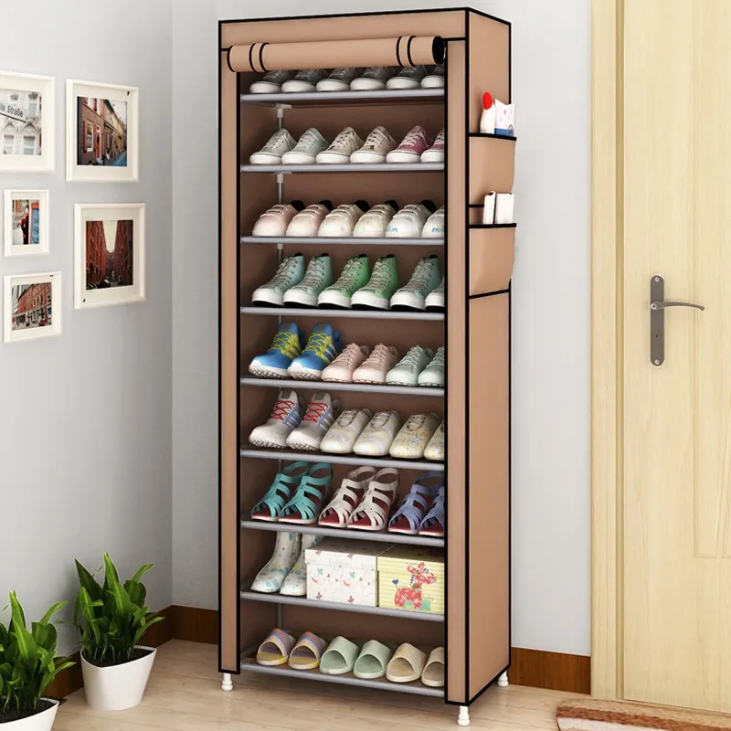 Multi-layer Simple Shoe Cabinet DIY Assembled Space-saving Shoe Organizer Shelf Home Dorm Storage Closet Dustproof Shoes Rack