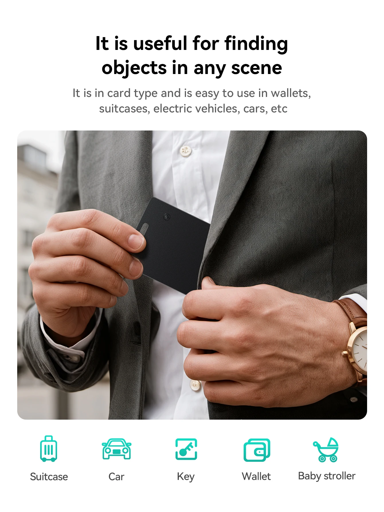 HOCO E102 Smart Card Tracker (Apple & Android)