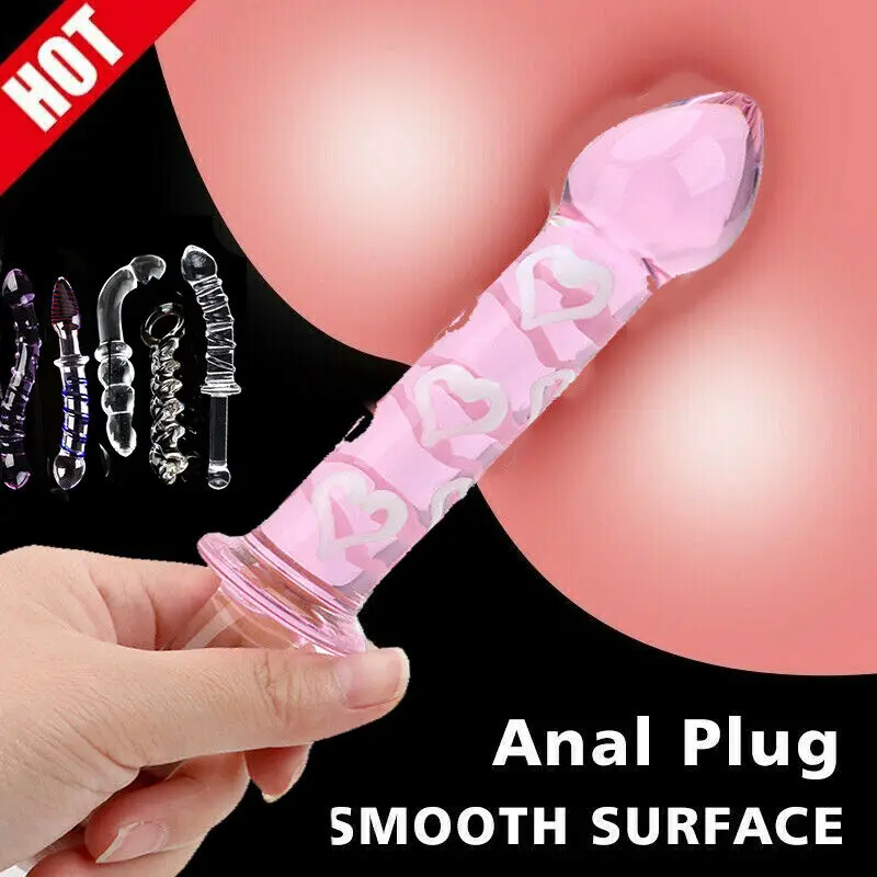 Crystal Clear Glass Dildo Anal Plug G-spot Stimulation Dildo Glass Anal Butt Plug Sex Toys for Woman Couples Vaginal Massage sex toys