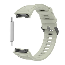 High - Quality Silicone Smartwatch Replacement Band with Tool - Soft Strap Accessory (Grey)
