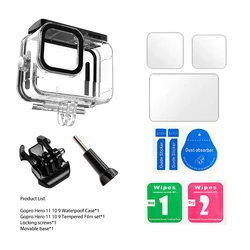 Waterproof Action Camera Case with Anti - Fog Inserts, Tempered Glass Screen Protector, and Floating Hand Grip - Case Screen