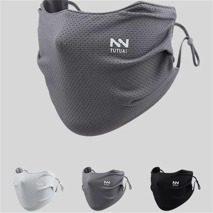 Sunscreen mask men Ice Silk Breathable summer netting Thin protection outdoor riding sunshade mask face mask