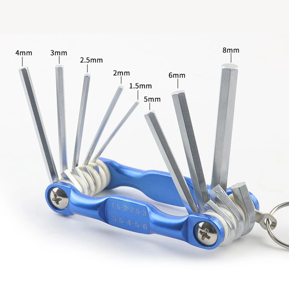 

Portable Folding Inner Hexagon Wrench Multi-Functional Flat Head Metric Hexagonal Plum Blossom Screwdriver Set Tool