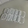 2/4/6PCS Simple plastic transparent mini dustproof jewelry accessories storage box earring necklace bracelet small items 6