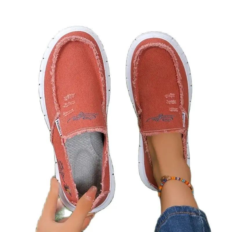 Men's canvas shoes 2024 new work men's shoes one foot wash high-end casual 2