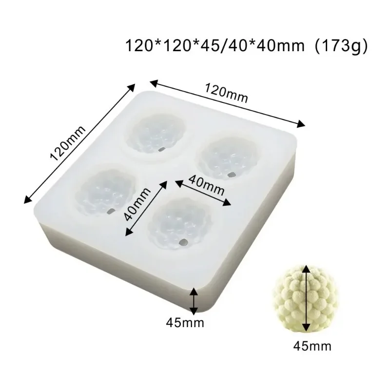 New Simulation 4 Models with Raspberry Fruit Silicone Mold French Mousse Dessert DIY Baking Mold Cake Mold