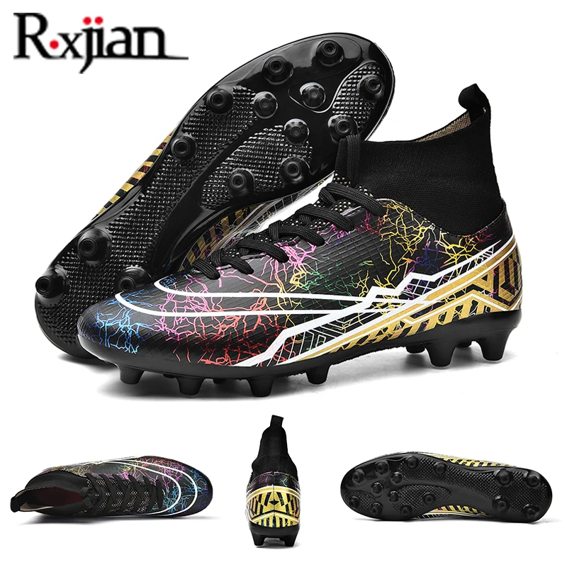 

Men's Children's Adult Adolescent Football Shoes Five Person Lawn Anti Slip Training Soccer Cleats Outdoor Breathe Sneakers