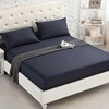 Simple Solid Color Single Double Fitted Bed Sheet Hight Quality Soft Skin Friendly Bed Sheets Queen with Elastic Band Bed Linens 4