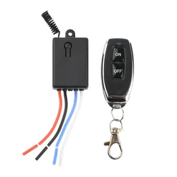 Smart Wireless Switch Receiver 10A 433MHz RF Relay Remote (Black)