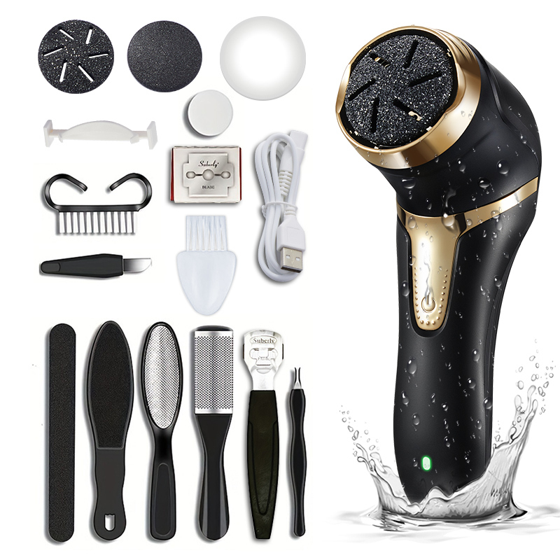 USB charging chip vacuum cleaner with electric foot grinder and ten piece set with three grinding heads