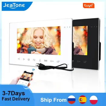 Jeatone 투야 와이파이 싱글 비디오 인터콤 모니터, 원격 제어 기능이 있는 홈 스마트 스크린용, 7 인치 비디오 인터콤, 960P/AHD