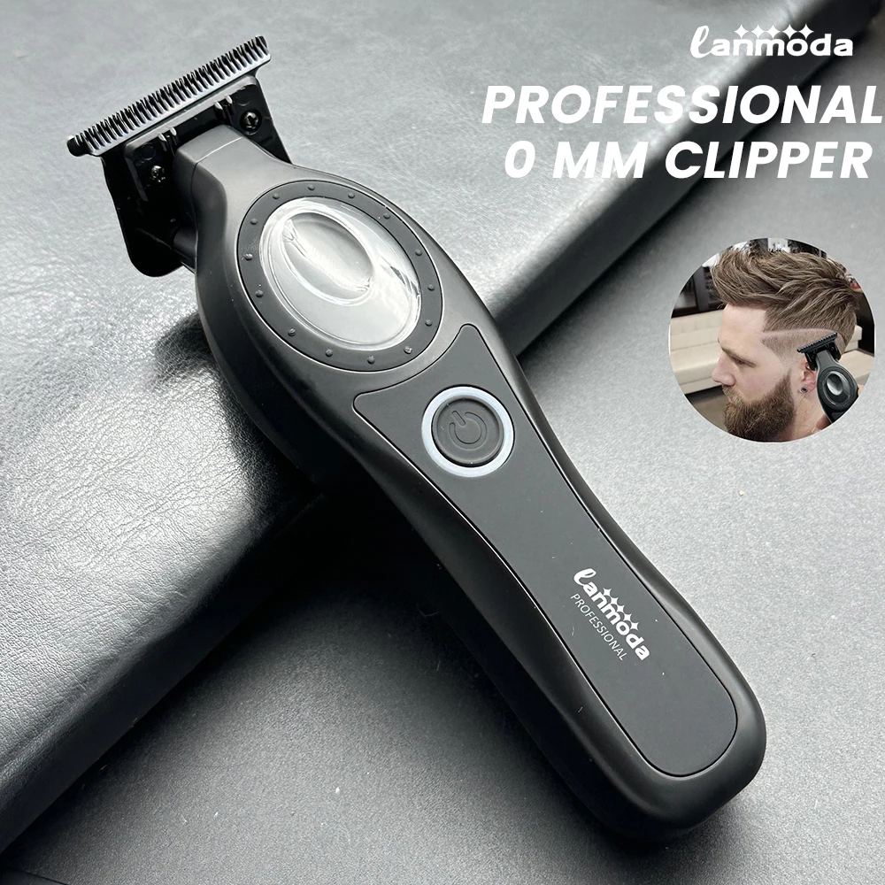 Lanmoda Bald Clipper Trimmer Beard Shaver For Hair Salon Electric Trimmer Professional Hair Cutting Machine for Barber Men