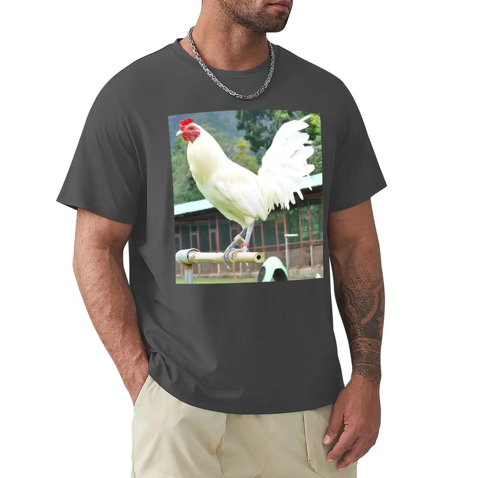 

White Hatch Rooster T-Shirt
