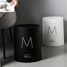 

Nordic style household trash can trash bin box with lid creative cleaning tool trash basket bathroom accessories home supplies