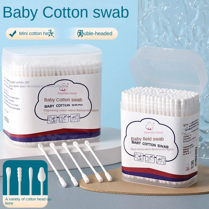 Small Cotton Home Children's Double-head Cotton Swabs Disposable Baby Swabs Newborn Small Head