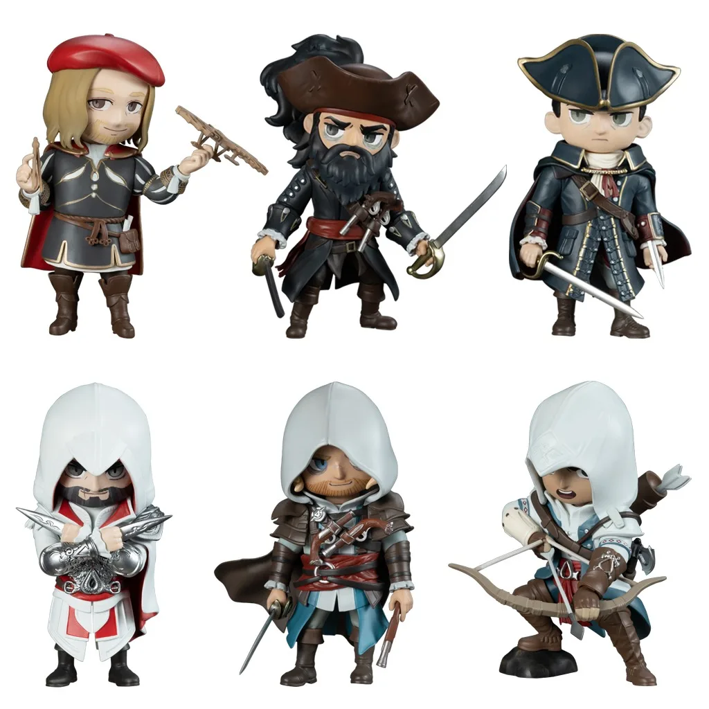 Giochi Creeds Dell'Assassino Action Figures Toys Edward Teach Haytham Edward Kenway Connor Leonardo Da Vinci Ezio Figure Toys Gifts