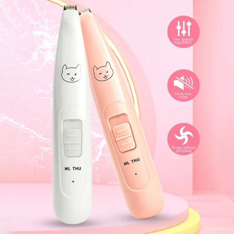 USB Rechargeable Dog Clippers Professional Pet Foot Hair Trimmer Dog Grooming Hairdresser Shear Ear Eyes Hair Cutter Machine