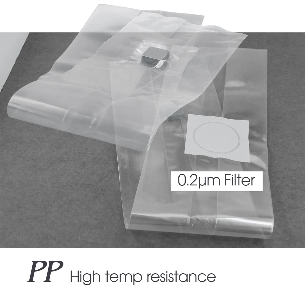 10pcs PP Sterilized Hydrated Grain Bag w/Self-Healing Injection Port 0.2μm Filter Patch Autoclaving Substrate Mushroom Spawn Bag 5