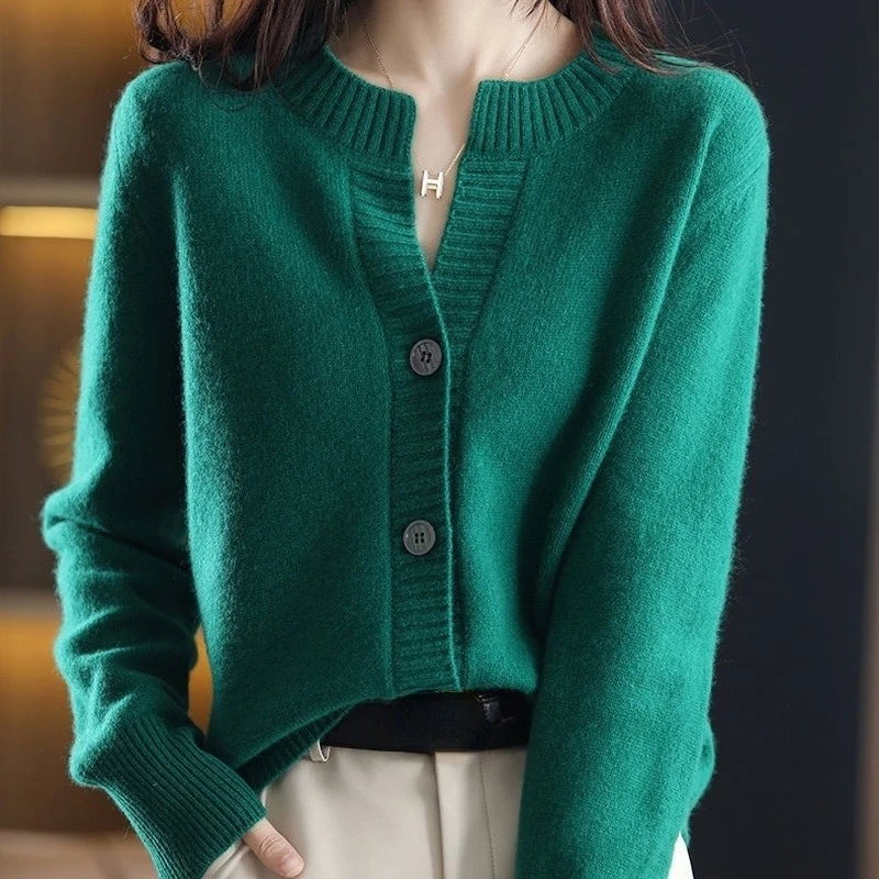 Cardigans Woman Knitted Winter 2025 Trend Fashion Tops Cardigan For Women Sweater Vintage High Quality Sweaters Korean Style - 2
