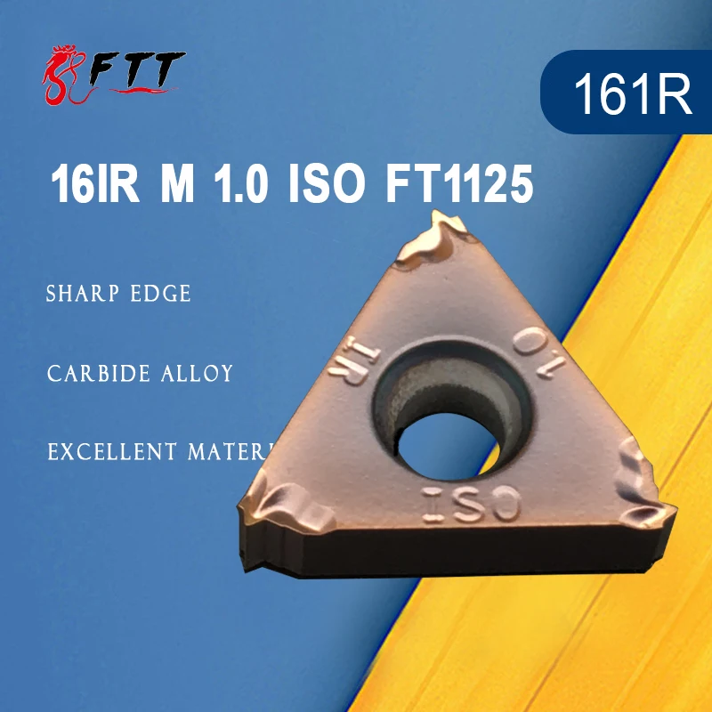 

10PCS 16IR M 1.0 ISO FT1125 High Quality Carbide Inserts Thread Turning Tools Cutting Tool CNC Lathe Cutter 16 IR