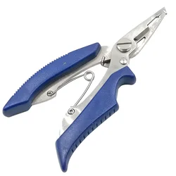 OUTKIT Premium Stainless Steel Fishing Tool Set with Scissors and Line Cutter (Blue)