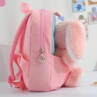Plush 3D Rabbit Backpack for Boys Girls Kids Children SchoolBag Cute Bow Tie Cartoon School Bags Kindergarten Preschool Baby Bag 4