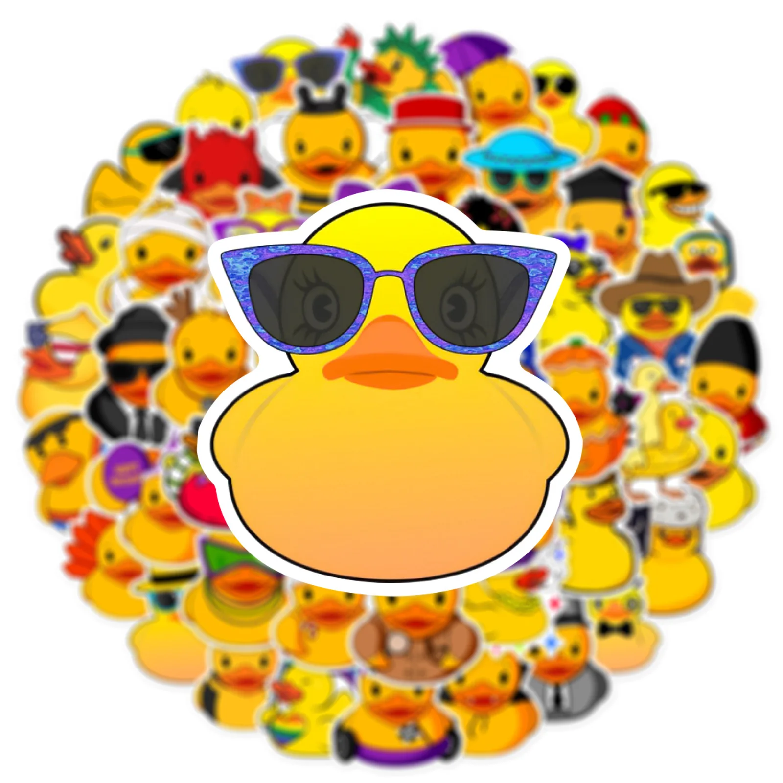 Cute Funny Yellow Duck Stickers for DIY Decor and Accessories